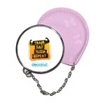 مرآة جيب جلد  دائرية  بتصميم كن قوي