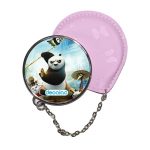 مرآة جيب جلد  دائرية  بتصميم كونغ فو باندا 3