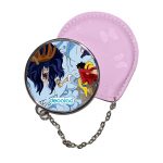 مرآة جيب جلد  دائرية  بتصميم لوفي ضد سيزار ون بيس