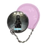 مرآة جيب جلد  دائرية  بتصميم ليدي ماريا بلود بورن