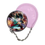 مرآة جيب جلد  دائرية  بتصميم معركه في أكاديميتي للأبطال