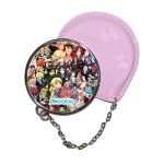 مرآة جيب جلد  دائرية  بتصميم مكس انمي