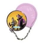 مرآة جيب جلد  دائرية  بتصميم ناروتو انبو فورت نايت