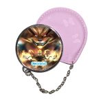 مرآة جيب جلد  دائرية  بتصميم ناروتو وكوراما الكيوبي