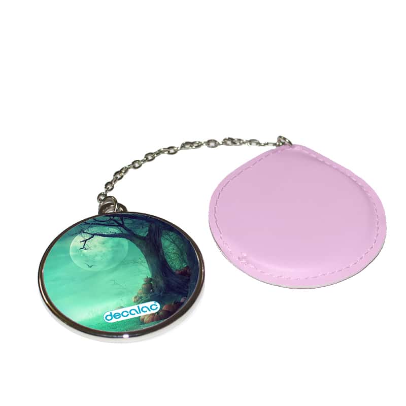 مرآة-جيب-جلد-دائرية-بتصميم-هالوين-مخيف-1