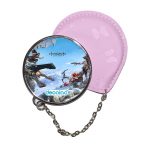 مرآة جيب جلد  دائرية  بتصميم هوريزن زيرو دون