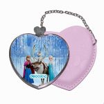 مرآة جيب جلد قلب بتصميم ابطال فروزن