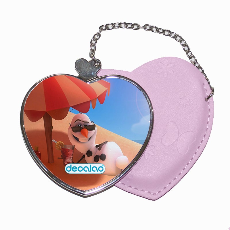 مرآة جيب جلد قلب بتصميم اجازه أولاف مرآة جيب جلد قلب بتصميم اجازه أولاف