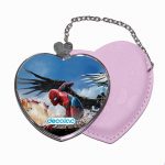 مرآة جيب جلد قلب بتصميم اجنحة النسر سبايدر مان ايرون مان