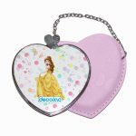 مرآة جيب جلد قلب بتصميم  الأميرة بيلا