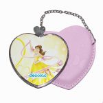 مرآة جيب جلد قلب بتصميم الاميرة بيلا فيلم الجميلة والوحش