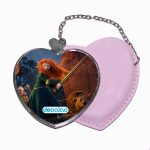 مرآة جيب جلد قلب بتصميم الاميره ميريدا تنقذ امها