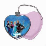 مرآة جيب جلد قلب بتصميم الشخصيات الرئيسيه لفروزن