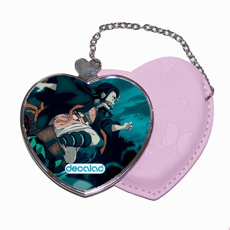 مرآة جيب جلد قلب بتصميم الشقيقان ضد قاتل الشياطين مرآة جيب جلد قلب بتصميم الشقيقان ضد قاتل الشياطين