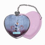 مرآة جيب جلد قلب بتصميم اللطيف أولاف