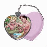 مرآة جيب جلد قلب بتصميم اوكي تايجو دكتور ستون