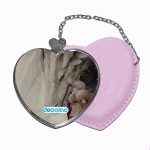 مرآة جيب جلد قلب بتصميم باكوغو أكاديميتي للأبطال