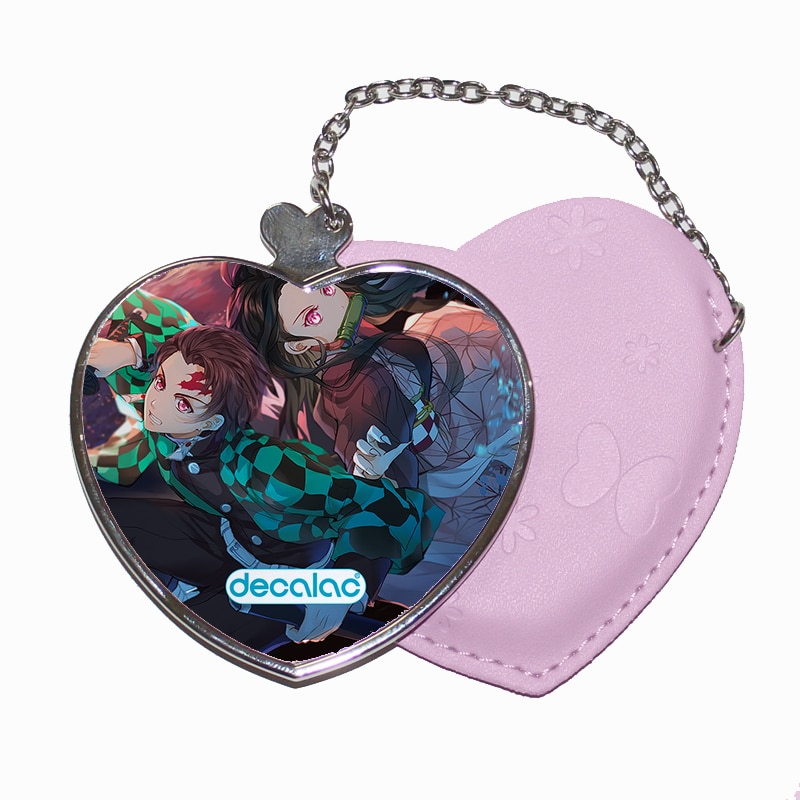 مرآة جيب جلد قلب بتصميم تانجيرو ونيزوكو مرآة جيب جلد قلب بتصميم تانجيرو ونيزوكو