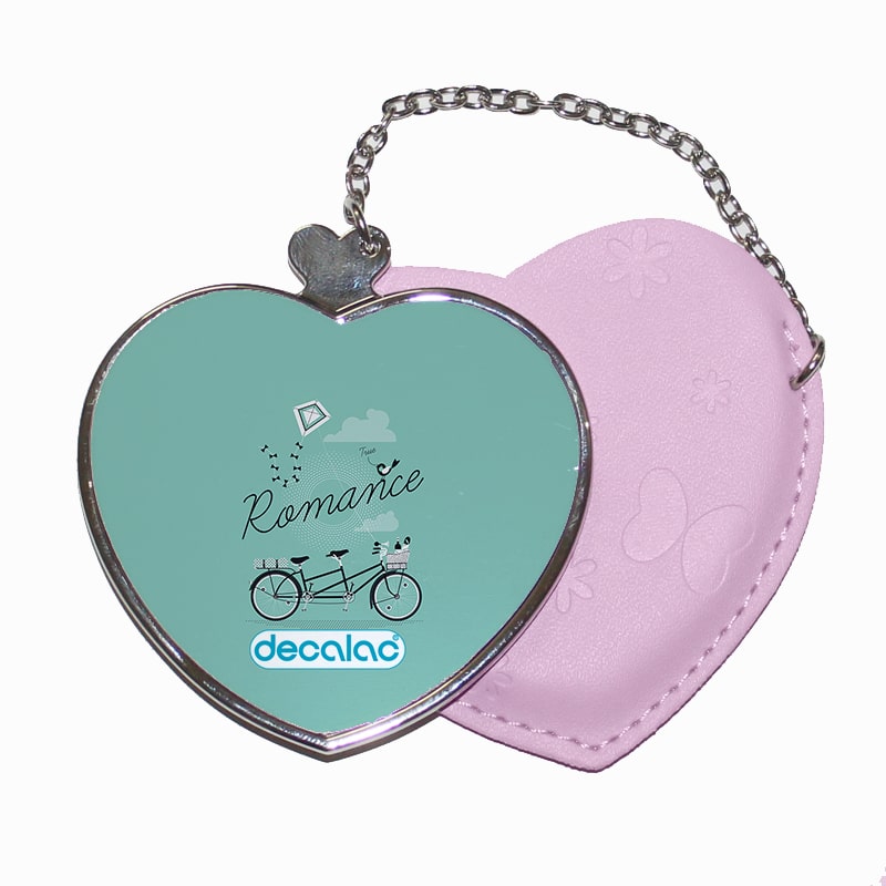 مرآة جيب جلد قلب بتصميم دراجه هوائيه مرآة جيب جلد قلب بتصميم دراجه هوائيه