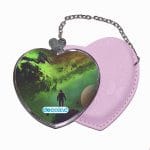 مرآة جيب جلد قلب بتصميم رحله الى الفضاء