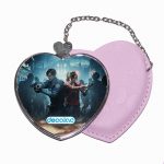 مرآة جيب جلد قلب بتصميم رزدنت إيفل 2 ريميك