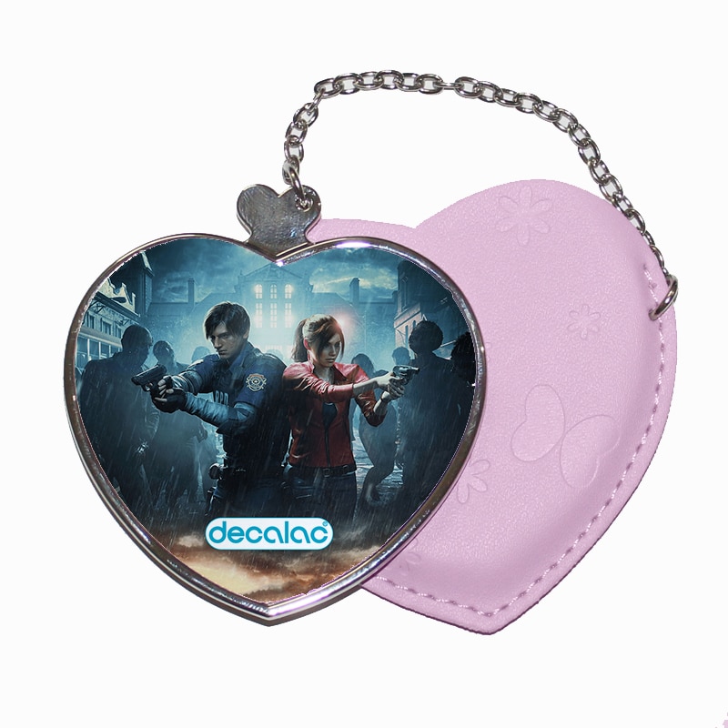 مرآة جيب جلد قلب بتصميم رزدنت إيفل 2 ريميك مرآة جيب جلد قلب بتصميم رزدنت إيفل 2 ريميك