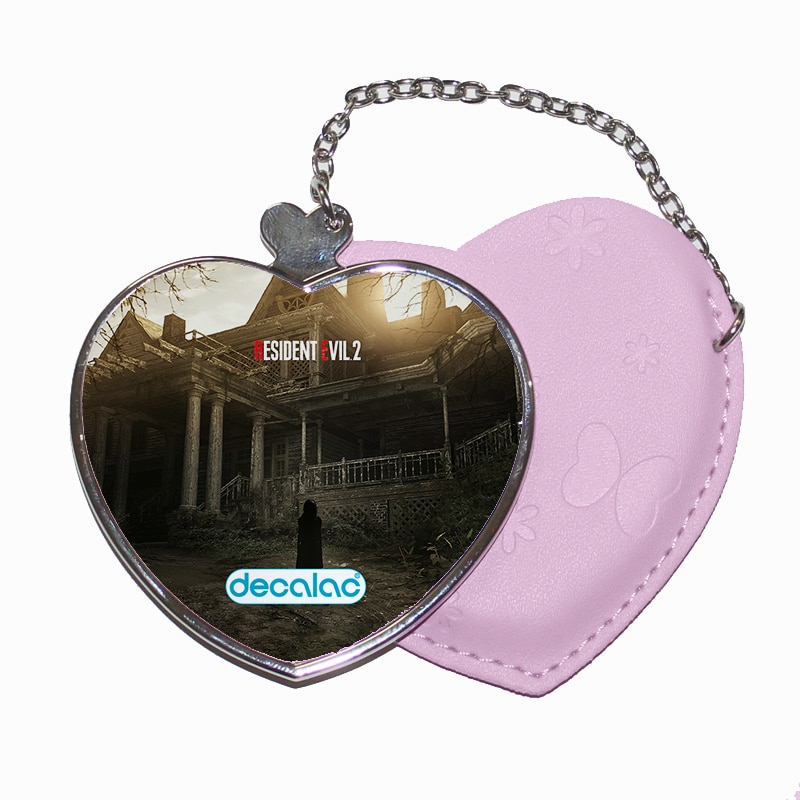 مرآة جيب جلد قلب بتصميم ريزدنت إيفل 2 مرآة جيب جلد قلب بتصميم ريزدنت إيفل 2
