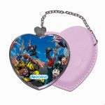 مرآة جيب جلد قلب بتصميم سباق أكاديميتي للأبطال