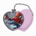 مرآة جيب جلد قلب بتصميم سبايدر مان اعلى البرج