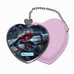 مرآة جيب جلد قلب بتصميم  سبايدر مان اعلى نيويورك