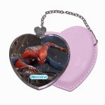 مرآة جيب جلد قلب بتصميم سبايدرمان هوم كامينج