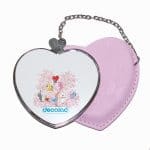 مرآة جيب جلد قلب بتصميم شجرة الكرز شخصيات BT21