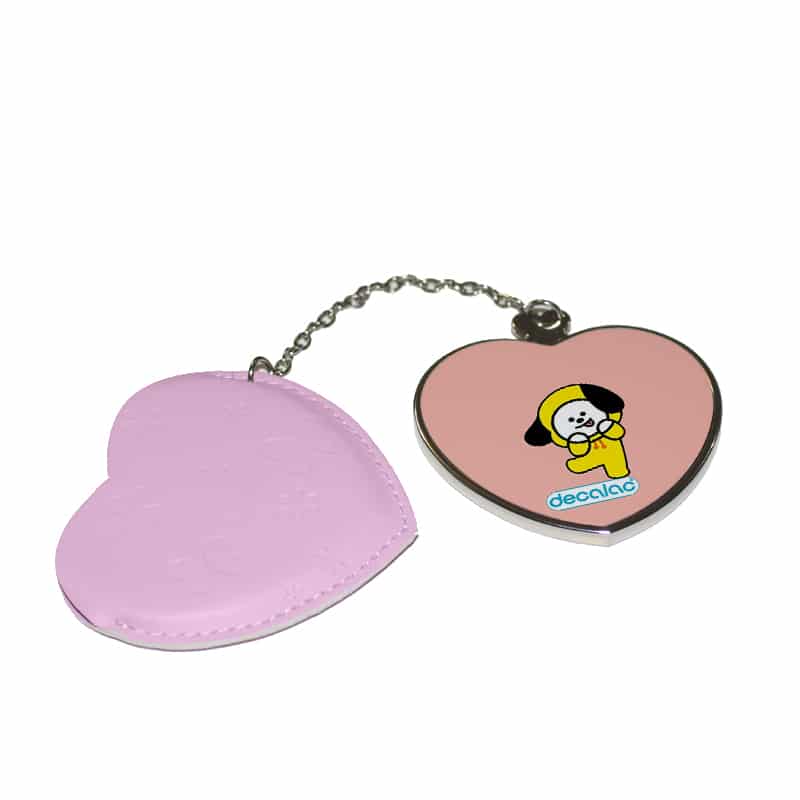 مرآة-جيب-جلد-قلب-بتصميم-شخصيه-شيمي-BT21-1