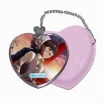 مرآة جيب جلد قلب بتصميم طوكيو الغول