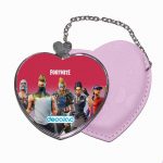 مرآة جيب جلد قلب بتصميم فورت نايت باتل رويال