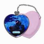 مرآة جيب جلد قلب بتصميم قتال رافين فورتنايت