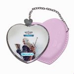 مرآة جيب جلد قلب بتصميم قضاء على الوحوش ذا ويتشر