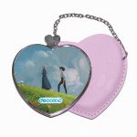 مرآة جيب جلد قلب بتصميم قلعه هاول المتحركة