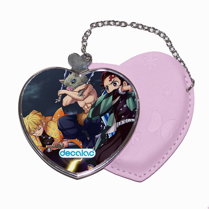 مرآة جيب جلد قلب بتصميم قوة شخصيات قاتل الشياطين مرآة جيب جلد قلب بتصميم قوة شخصيات قاتل الشياطين