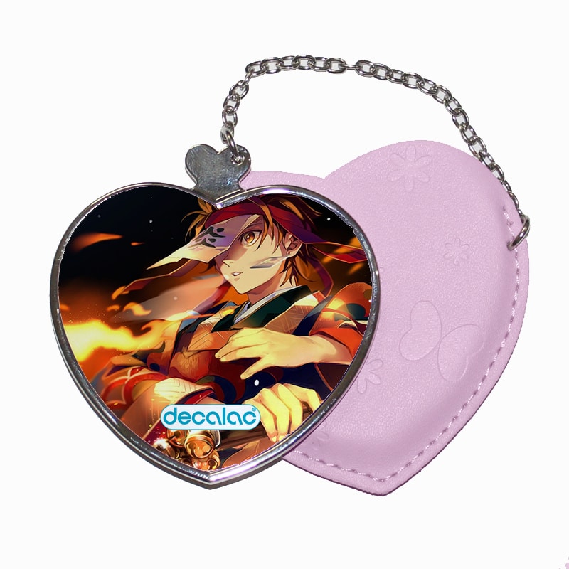 مرآة جيب جلد قلب بتصميم قوة كامادو تانجيرو مرآة جيب جلد قلب بتصميم قوة كامادو تانجيرو