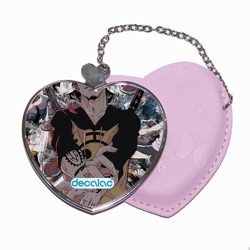 مرآة جيب جلد قلب بتصميم قوة لاو ون بيس مرآة جيب جلد قلب بتصميم قوة لاو ون بيس