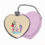 مرآة جيب جلد قلب بتصميم قوه كوكي شخصيات BT21