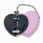 مرآة جيب جلد قلب بتصميم كلير رزدنت إيفل 2