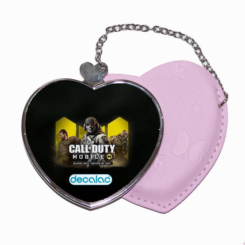 مرآة جيب جلد قلب بتصميم كول أوف ديوتي مرآة جيب جلد قلب بتصميم كول أوف ديوتي