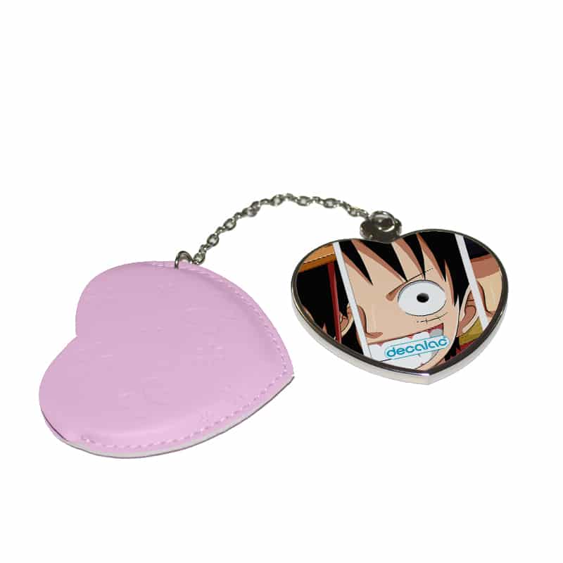 مرآة-جيب-جلد-قلب-بتصميم-لوفي-وشقيقاه-ون-بيس-1