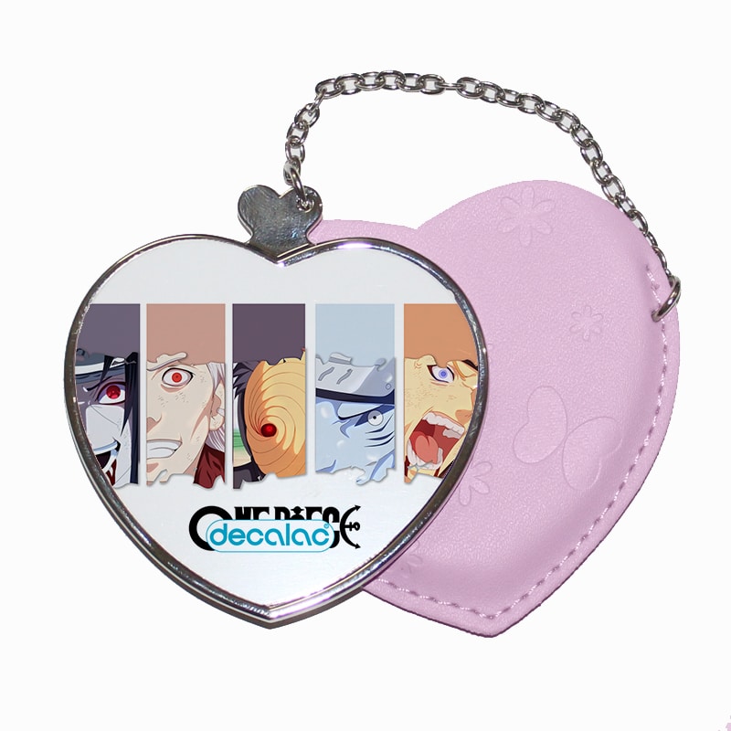 مرآة جيب جلد قلب بتصميم منظمة الأكاتسكي انمي ناروتو مرآة جيب جلد قلب بتصميم منظمة الأكاتسكي انمي ناروتو