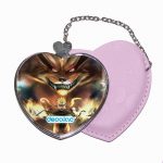 مرآة جيب جلد قلب بتصميم ناروتو وكوراما الكيوبي