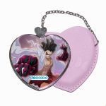 مرآة جيب جلد قلب بتصميم هاكي التصلب لوفي ون بيس