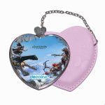 مرآة جيب جلد قلب بتصميم هوريزن زيرو دون