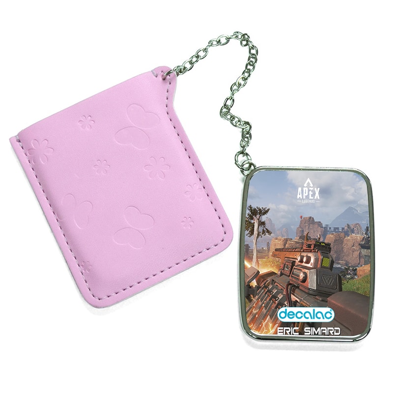 مرآة جيب جلد مستطيلة بتصميم أبيكس ليجندز سلاح مرآة جيب جلد مستطيلة بتصميم أبيكس ليجندز سلاح